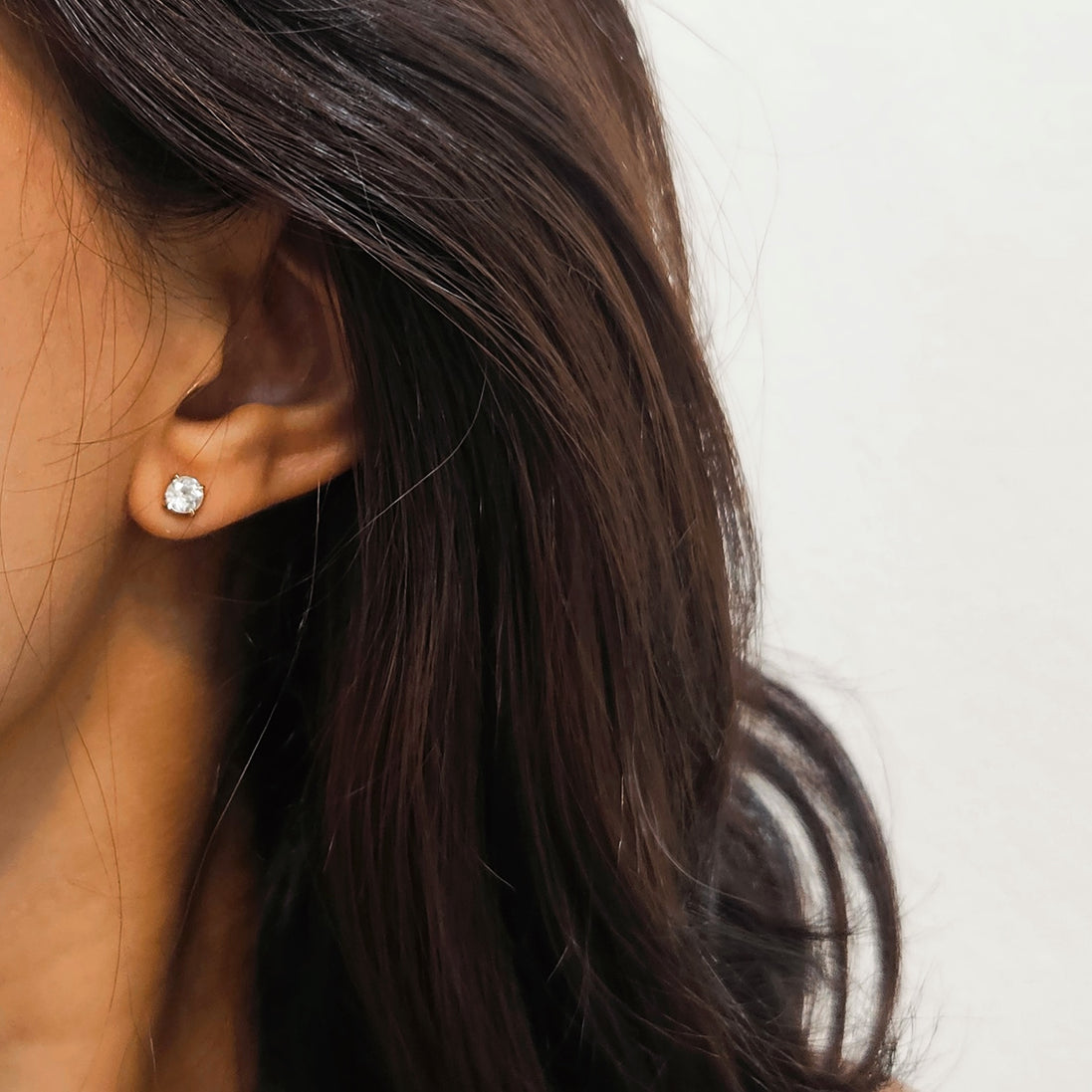 White Topaz Studs - 0.5 Carat