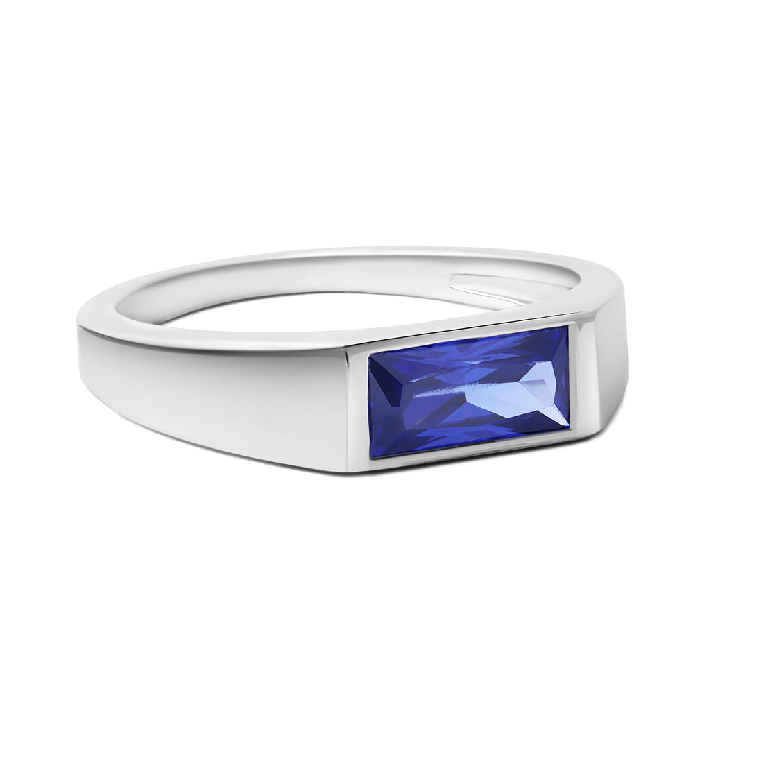 Blue Baguette Ring