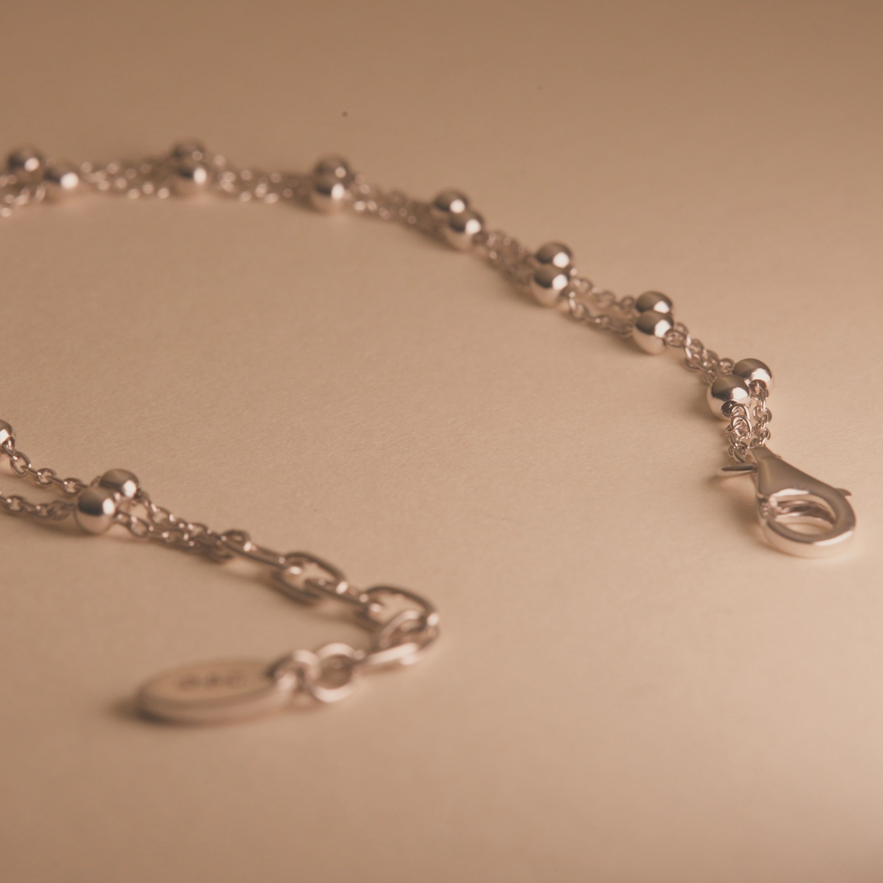 Silver Beaded Bracelet