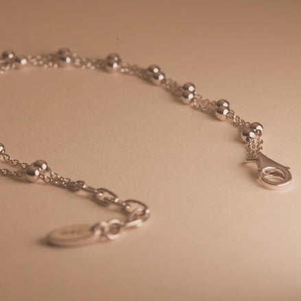 Silver Beaded Bracelet