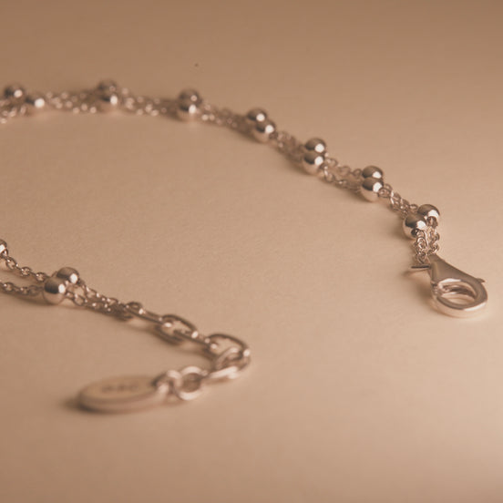 Silver Beaded Bracelet