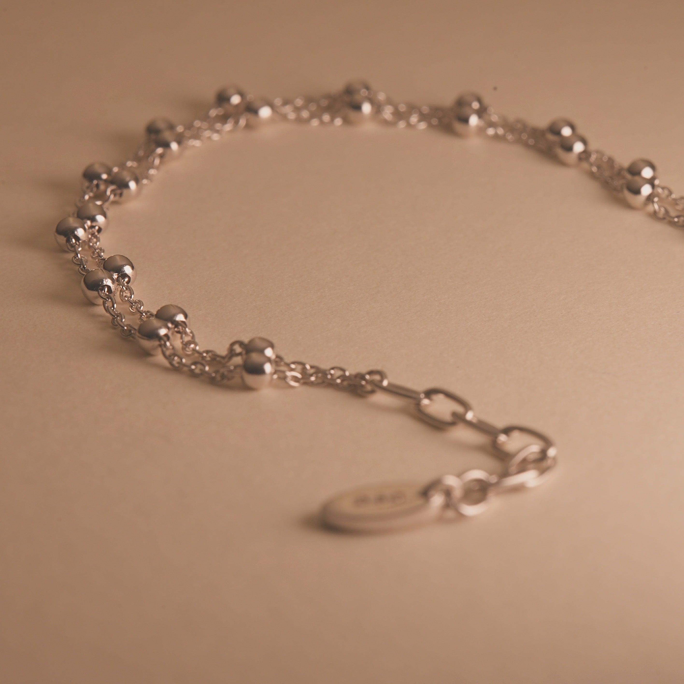 Silver Beaded Bracelet