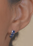 Blue Baguette Studs