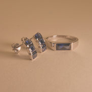 Blue Baguette Ring