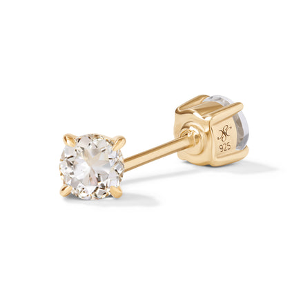 White Topaz Studs - 0.25 Carat