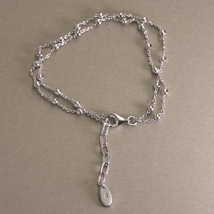 Silver Beaded Bracelet